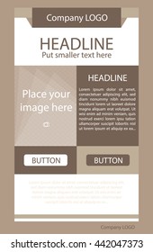 Flyer corporate vector layout template for business or non-profit organization