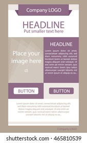 Flyer corporate vector layout template for business or non-profit organization