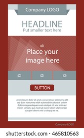 Flyer corporate vector layout template for business or non-profit organization