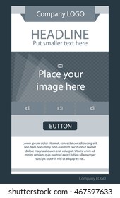 Flyer corporate vector layout template for business or non-profit organization