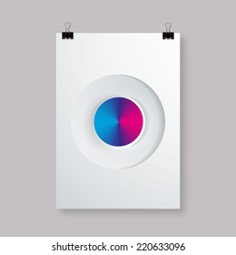 Flyer or Cover Abstract A4 / A3 poster template design with your text Eps 10 vector illustration 