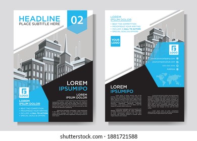 Flyer cover business brochure vector design, Leaflet advertising abstract background, Modern poster magazine layout template in A4, Annual report for presentation.