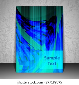Flyer or Cover Design with Abstract Pattern Background