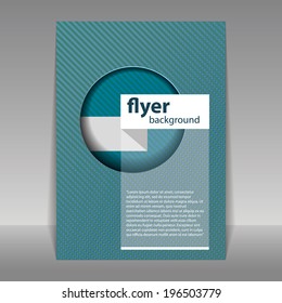 Flyer or Cover Design with Abstract Striped Pattern