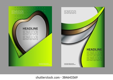 Flyer or Cover Design with Abstract Striped Pattern