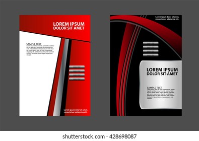 Flyer or Cover Design with Abstract Striped Pattern
