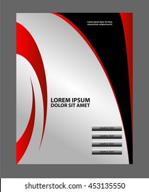 Flyer or Cover Design with Abstract Striped Pattern
