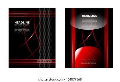 Flyer or Cover Design with Abstract Striped Pattern
