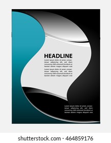 Flyer or Cover Design with Abstract Striped Pattern
