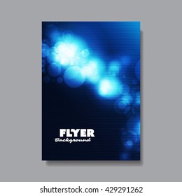 Diseño de volante o portada con fondo borroso