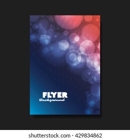 Flyer- oder Deckungsdesign auf unscharfem Hintergrund