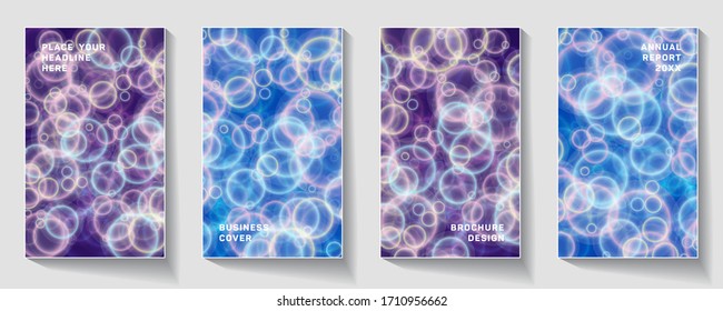 Flyer or Cover Design with  bubbles. Colorful Speech Bubbles Background vector Template. Brochures, flyer, presentations, leaflet. Questions and Answers,Social networks,talk bubbles, Messages