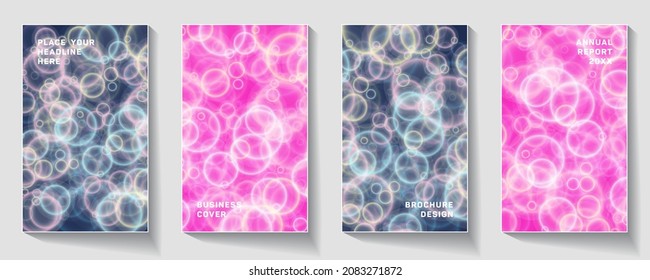 Flyer or Cover Design with  bubbles. Colorful Speech Bubbles Background vector Template. Brochures, flyer, presentations, leaflet. Questions and Answers,Social networks,talk bubbles, Messages