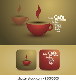 Diseño de volante o cubierta - Copa de café