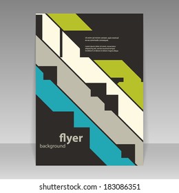 Flyer or Cover Design with Colorful Abstract Pattern