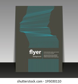 Diseño de volante o portada con patrón de dos caras