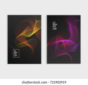 Flyer or cover design, dark background with abstract pattern, design with place for your content, vector illustration
