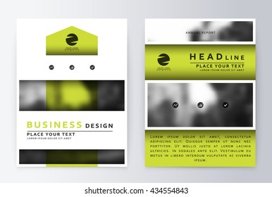 Flyer cover design green. Template brochure. Flyer annual report layout. Presentation template, business flyer a4.