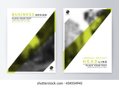 Flyer cover design green. Template brochure. Flyer annual report layout. Presentation template, business flyer a4.
