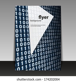 Flyer or Cover Design with Number Pattern