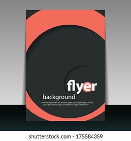 Flyer or Cover Design with Red and Black Circles