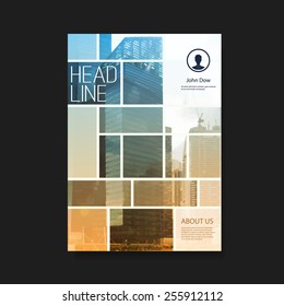 Flyer or Cover Design with Skyscrapers