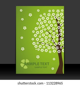 Flyer or Cover Design - Spring time, Cherry blossoms