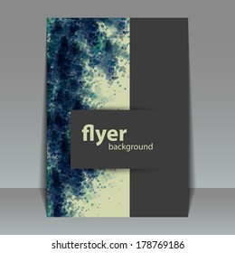 Flyer or Cover Design with Squares Pattern Background