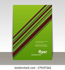 Diseño de volante o portada con fondo rayado