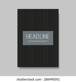 Diseño de volante o portada con fondo rayado