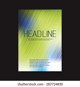 Flyer or Cover Design with Striped Background