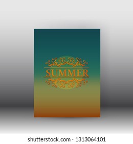 Flyer or Cover Design - Summer vector