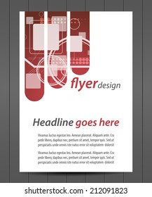 Flyer or cover design with technological pattern/design for your creative editing or place for your content/vector illustration