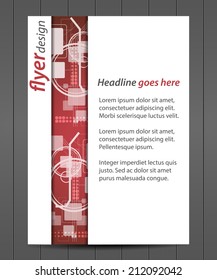 Flyer or cover design with technological pattern/design for your creative editing or place for your content/vector illustration