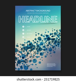 Flyer or Cover Design Template - Business, Networks, Genetic Science - Corporate Identity Concept