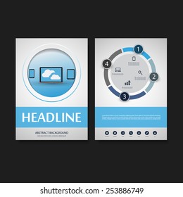 Flyer or Cover Design Template - Business, Networks, Cloud Computing - Corporate Identity Concept