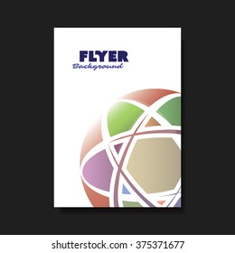 Flyer or Cover Design Template with Globe Design Background - Colorful