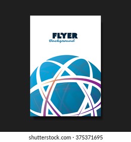 Flyer or Cover Design Template with Globe Design Background - Blue