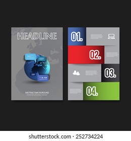 Conjunto de plantillas de diseño de volante o portada - Identidad empresarial, de red