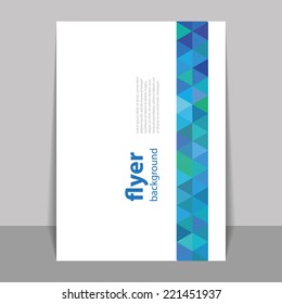Diseño de volante o cubierta con patrón mosaico triangular - azul y verde