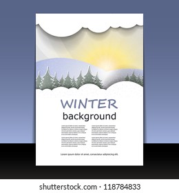 Diseño de volante o cubierta - Tiempo de invierno