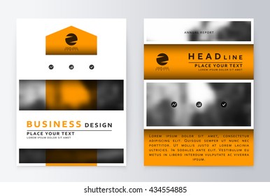 Flyer cover design yellow. Template brochure. Flyer annual report layout. Presentation template, business flyer a4.