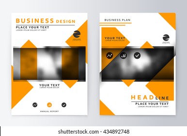 Flyer cover design yellow. Template brochure. Flyer annual report layout. Presentation template, business flyer a4.