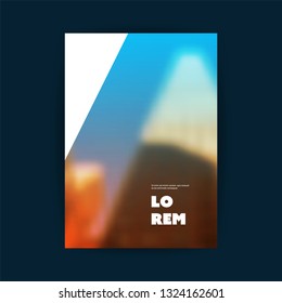 Flyer or Cover Design for Your Business - Blurred Skyscrapers Background