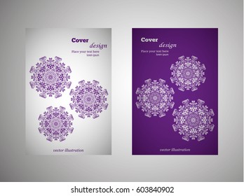flyer, flyer, cover, pattern mandala. Oriental motif. Hand painted texture background. Wedding invitations, postcards and business card templates. Decorative card design printing. Vector. EPS 10