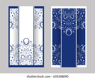 flyer, flyer, cover, pattern mandala. Oriental motif. Hand painted texture background. Wedding invitations, postcards and business card templates. Decorative card design printing. Vector. EPS 10