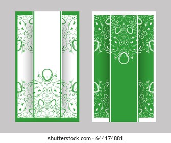 flyer, flyer, cover, pattern mandala. Oriental motif. Hand painted texture background. Wedding invitations, postcards and business card templates. Decorative card design printing. Vector. EPS 10