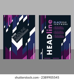Flyer cover sets modern style and dark background