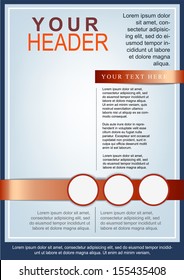 Flyer or cover template blue and red
