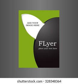 Flyer or cover template green and black.